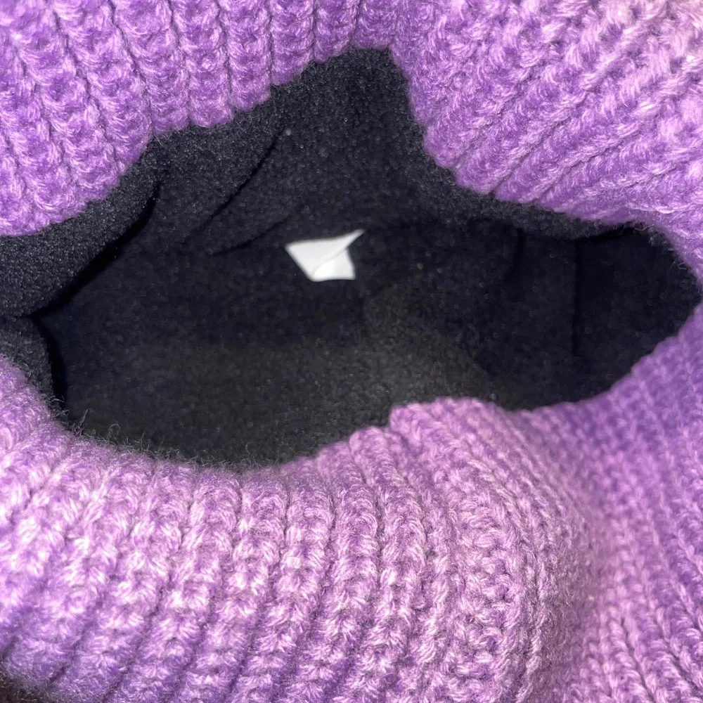 Heat Sense Girls Kids Purple Insulated Beanie Cap Hat‎ Thick Knit Stocking Hat